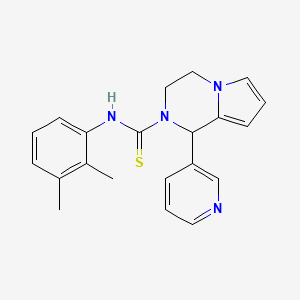 molecular formula C21H22N4S B2649084 N-(2,3-dimethylphenyl)-1-pyridin-3-yl-3,4-dihydropyrrolo[1,2-a]pyrazine-2(1H)-carbothioamide CAS No. 393833-01-7