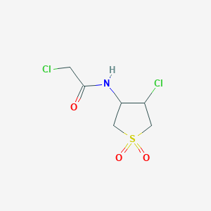 molecular formula C6H9Cl2NO3S B2649085 2-氯-N-(4-氯-1,1-二氧化四氢噻吩-3-基)乙酰胺 CAS No. 757221-66-2