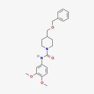 molecular formula C22H28N2O4 B2649088 4-((benzyloxy)methyl)-N-(3,4-dimethoxyphenyl)piperidine-1-carboxamide CAS No. 1251686-26-6