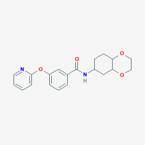 molecular formula C20H22N2O4 B2649090 N-(octahydrobenzo[b][1,4]dioxin-6-yl)-3-(pyridin-2-yloxy)benzamide CAS No. 1902900-18-8