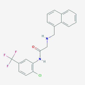 molecular formula C20H16ClF3N2O B2649094 N-[2-氯-5-(三氟甲基)苯基]-2-[(1-萘甲基)氨基]乙酰胺 CAS No. 329779-25-1