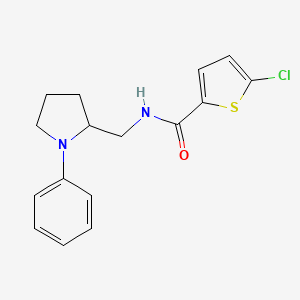 molecular formula C16H17ClN2OS B2649103 5-氯-N-((1-苯基吡咯烷-2-基)甲基)噻吩-2-甲酰胺 CAS No. 1797140-70-5