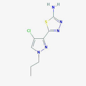 5-(4-Chloro-1-propylpyrazol-3-yl)-1,3,4-thiadiazol-2-amine