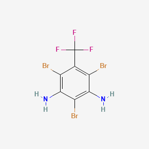 molecular formula C7H4Br3F3N2 B2649107 2,4,6-三溴-5-(三氟甲基)苯-1,3-二胺 CAS No. 646989-62-0