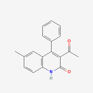 molecular formula C18H15NO2 B2649123 3-acetyl-6-methyl-4-phenylquinolin-2(1H)-one CAS No. 202331-94-0
