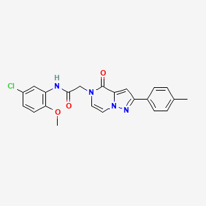 molecular formula C22H19ClN4O3 B2649134 N-(5-氯-2-甲氧基苯基)-2-[2-(4-甲基苯基)-4-氧代吡唑并[1,5-a]哒嗪-5(4H)-基]乙酰胺 CAS No. 941963-57-1