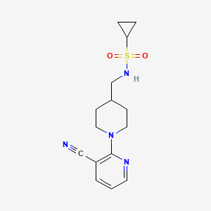 N-((1-(3-cyanopyridin-2-yl)piperidin-4-yl)methyl)cyclopropanesulfonamide