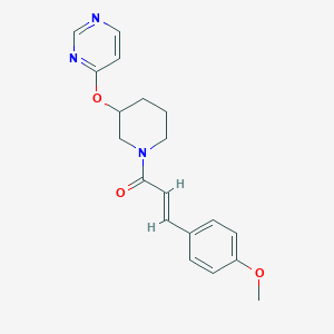 molecular formula C19H21N3O3 B2649159 (E)-3-(4-甲氧基苯基)-1-(3-(嘧啶-4-氧基)哌啶-1-基)丙-2-烯-1-酮 CAS No. 2035006-88-1