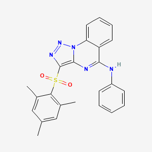 N-phenyl-3-(2,4,6-trimethylphenyl)sulfonyltriazolo[1,5-a]quinazolin-5-amine