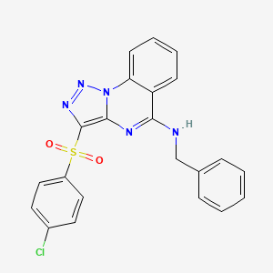 N-benzyl-3-[(4-chlorophenyl)sulfonyl][1,2,3]triazolo[1,5-a]quinazolin-5-amine
