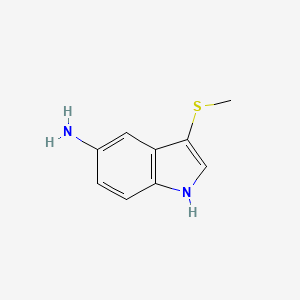 molecular formula C9H10N2S B2649165 3-(Methylthio)-1H-indol-5-amine CAS No. 1416440-37-3