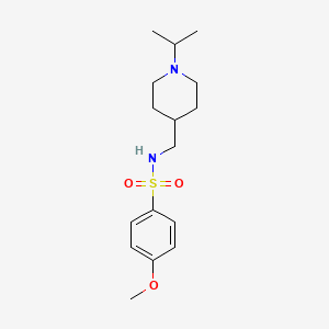 molecular formula C16H26N2O3S B2649193 N-((1-isopropylpiperidin-4-yl)methyl)-4-methoxybenzenesulfonamide CAS No. 953207-76-6