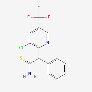 2-[3-Chloro-5-(trifluoromethyl)pyridin-2-yl]-2-phenylethanethioamide