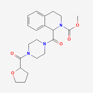 methyl 1-(4-(tetrahydrofuran-2-carbonyl)piperazine-1-carbonyl)-3,4-dihydroisoquinoline-2(1H)-carboxylate
