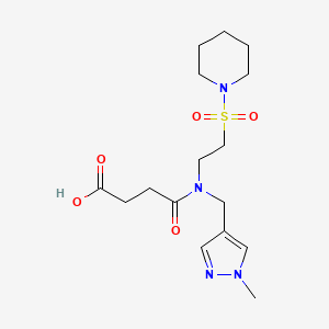 4-{[(1-methyl-1H-pyrazol-4-yl)methyl][2-(piperidin-1-ylsulfonyl)ethyl]amino}-4-oxobutanoic acid