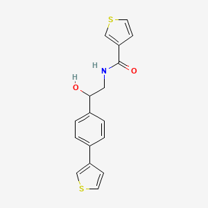 N-[2-Hydroxy-2-(4-thiophen-3-ylphenyl)ethyl]thiophene-3-carboxamide