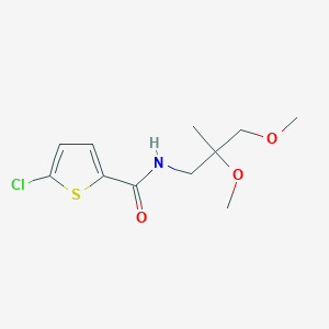 molecular formula C11H16ClNO3S B2649206 5-chloro-N-(2,3-dimethoxy-2-methylpropyl)thiophene-2-carboxamide CAS No. 2034484-97-2