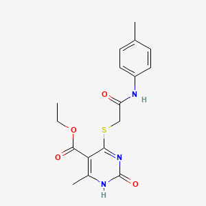 ethyl 6-methyl-4-[2-(4-methylanilino)-2-oxoethyl]sulfanyl-2-oxo-1H-pyrimidine-5-carboxylate