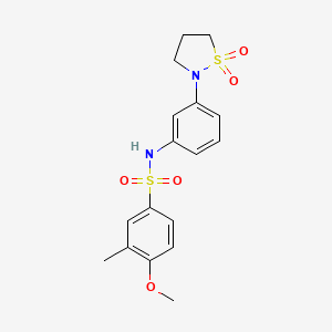 N-(3-(1,1-dioxidoisothiazolidin-2-yl)phenyl)-4-methoxy-3-methylbenzenesulfonamide