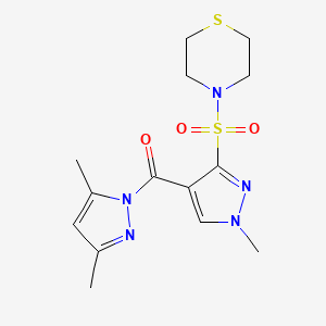 (3,5-dimethyl-1H-pyrazol-1-yl)[1-methyl-3-(thiomorpholin-4-ylsulfonyl)-1H-pyrazol-4-yl]methanone