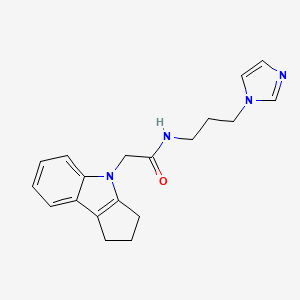 N-(3-(1H-imidazol-1-yl)propyl)-2-(2,3-dihydrocyclopenta[b]indol-4(1H)-yl)acetamide
