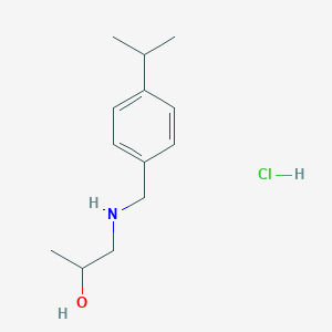 molecular formula C13H22ClNO B2649226 1-[(4-Propan-2-ylphenyl)methylamino]propan-2-ol;hydrochloride CAS No. 1049680-93-4