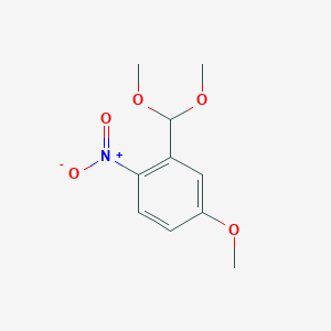 molecular formula C10H13NO5 B2649228 2-(Dimethoxymethyl)-4-methoxy-1-nitrobenzene CAS No. 548798-22-7