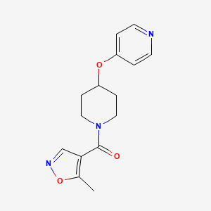 (5-Methylisoxazol-4-yl)(4-(pyridin-4-yloxy)piperidin-1-yl)methanone