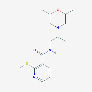 N-[2-(2,6-dimethylmorpholin-4-yl)propyl]-2-(methylsulfanyl)pyridine-3-carboxamide
