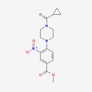 Methyl 4-[4-(cyclopropylcarbonyl)piperazino]-3-nitrobenzenecarboxylate