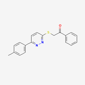 1-Phenyl-2-((6-(p-tolyl)pyridazin-3-yl)thio)ethanone