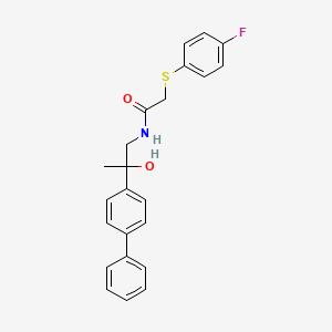 N-(2-([1,1'-biphenyl]-4-yl)-2-hydroxypropyl)-2-((4-fluorophenyl)thio)acetamide