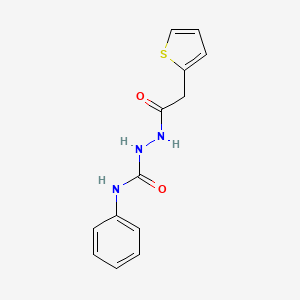 molecular formula C13H13N3O2S B2649275 N-((苯基氨基)羰基氨基)-2-(2-噻吩基)乙酰胺 CAS No. 878560-15-7