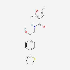 molecular formula C19H19NO3S B2649276 N-[2-Hydroxy-2-(4-thiophen-2-ylphenyl)ethyl]-2,5-dimethylfuran-3-carboxamide CAS No. 2380179-45-1