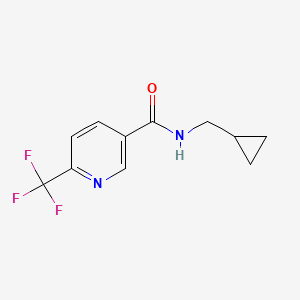molecular formula C11H11F3N2O B2649277 N-(环丙基甲基)-6-(三氟甲基)吡啶-3-甲酰胺 CAS No. 2034553-14-3