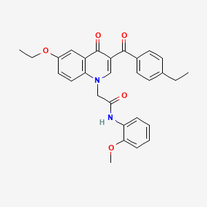 molecular formula C29H28N2O5 B2649285 2-(6-乙氧基-3-(4-乙基苯甲酰)-4-氧代喹啉-1(4H)-基)-N-(2-甲氧基苯基)乙酰胺 CAS No. 898343-17-4