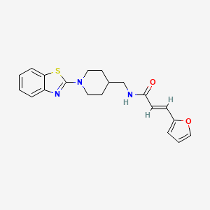 molecular formula C20H21N3O2S B2649288 (E)-N-((1-(benzo[d]thiazol-2-yl)piperidin-4-yl)methyl)-3-(furan-2-yl)acrylamide CAS No. 2034894-56-7