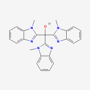 molecular formula C25H22N6O B2649304 Tris(1-methyl-1H-1,3-benzodiazol-2-yl)methanol CAS No. 172269-93-1