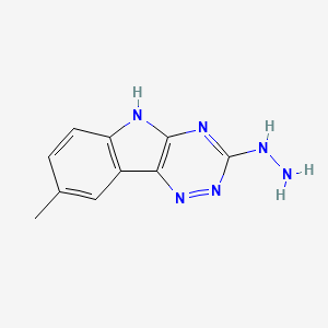 molecular formula C10H10N6 B2649307 3-hydrazinyl-8-methyl-5H-[1,2,4]triazino[5,6-b]indole CAS No. 117480-53-2