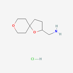 molecular formula C9H18ClNO2 B2649324 {1,8-Dioxaspiro[4.5]decan-2-yl}methanamine hydrochloride CAS No. 2126161-22-4