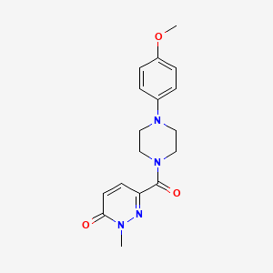 molecular formula C17H20N4O3 B2649325 6-(4-(4-甲氧基苯基)哌嗪-1-羰基)-2-甲基吡哒嗪-3(2H)-酮 CAS No. 1049512-35-7