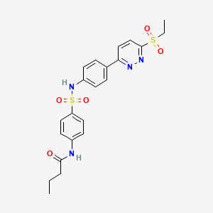 N-(4-(N-(4-(6-(ethylsulfonyl)pyridazin-3-yl)phenyl)sulfamoyl)phenyl)butyramide