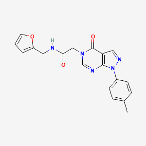 N-Furan-2-ylmethyl-2-(4-oxo-1-p-tolyl-1,4-dihydro-pyrazolo[3,4-d]pyrimidin-5-yl)-acetamide