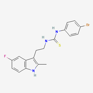 1-(4-bromophenyl)-3-(2-(5-fluoro-2-methyl-1H-indol-3-yl)ethyl)thiourea