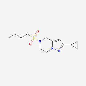 molecular formula C13H21N3O2S B2649338 5-(丁磺酰基)-2-环丙基-4,5,6,7-四氢吡唑并[1,5-a]吡嗪 CAS No. 2034326-85-5