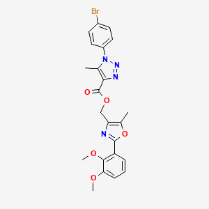 [2-(2,3-dimethoxyphenyl)-5-methyl-1,3-oxazol-4-yl]methyl 1-(4-bromophenyl)-5-methyl-1H-1,2,3-triazole-4-carboxylate