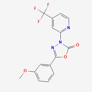 5-(3-Methoxyphenyl)-3-[4-(trifluoromethyl)pyridin-2-yl]-1,3,4-oxadiazol-2-one