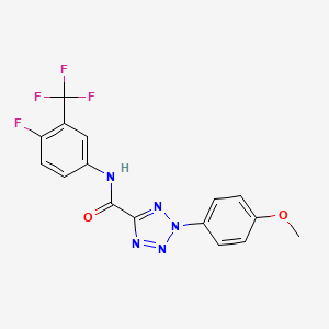 N-(4-fluoro-3-(trifluoromethyl)phenyl)-2-(4-methoxyphenyl)-2H-tetrazole-5-carboxamide