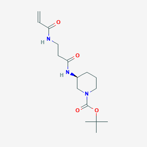 B2649347 Tert-butyl (3S)-3-[3-(prop-2-enoylamino)propanoylamino]piperidine-1-carboxylate CAS No. 2361598-98-1
