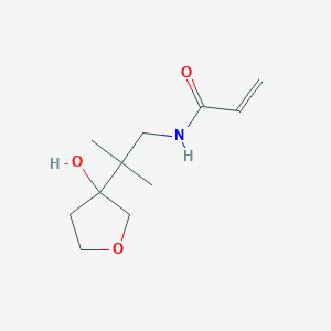 molecular formula C11H19NO3 B2649349 N-[2-(3-Hydroxyoxolan-3-yl)-2-methylpropyl]prop-2-enamide CAS No. 2361646-42-4